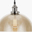 Cecilia Antique Silver Metal and Lustre Glass Dome Pendant