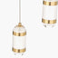 Alondra Gold Metal and White Glass LED Multi Drop Pendant