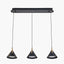 Astarion Matt Black and Gold 3 Drop LED Pendant