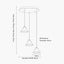 Astarion Matt Black and Gold Multi Drop LED Pendant