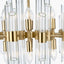 Brielle Clear Glass and Antique Brass 12 Light Pendant