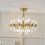 Brielle Clear Glass and Antique Brass 12 Light Pendant