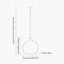 Rowan Natural Rattan Black and White Woven Pendant
