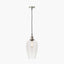 Clio Antique Silver Metal and Clear Glass Pendant