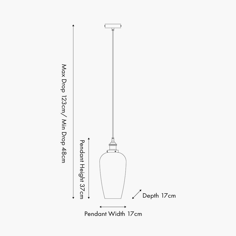 Clio Antique Silver Metal and Smoked Glass Pendant