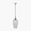 Clio Antique Silver Metal and Smoked Glass Pendant