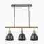 Augusto Black and Gold Task Bar Pendant