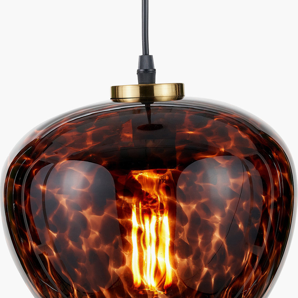 Lucien Tortoiseshell Glass Pendant