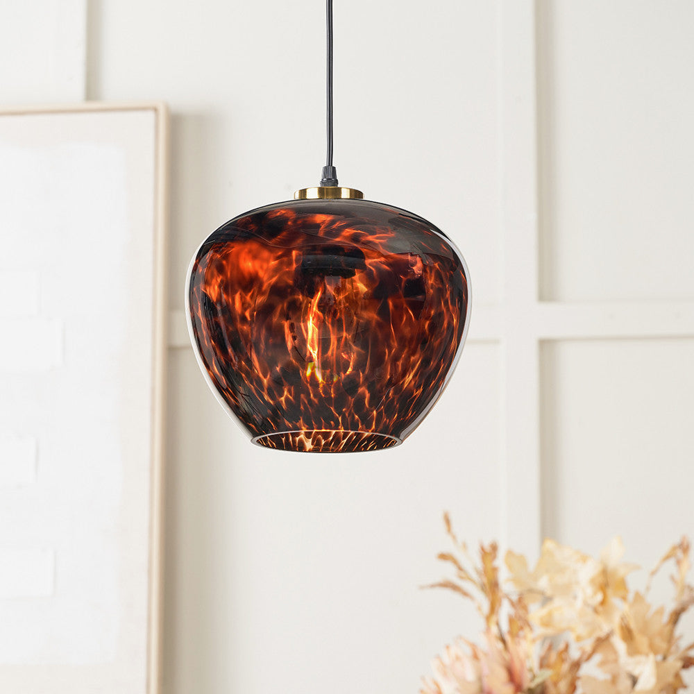 Lucien Tortoiseshell Glass Pendant