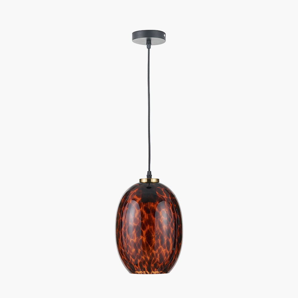Lucien Tortoiseshell Egg Glass Pendant