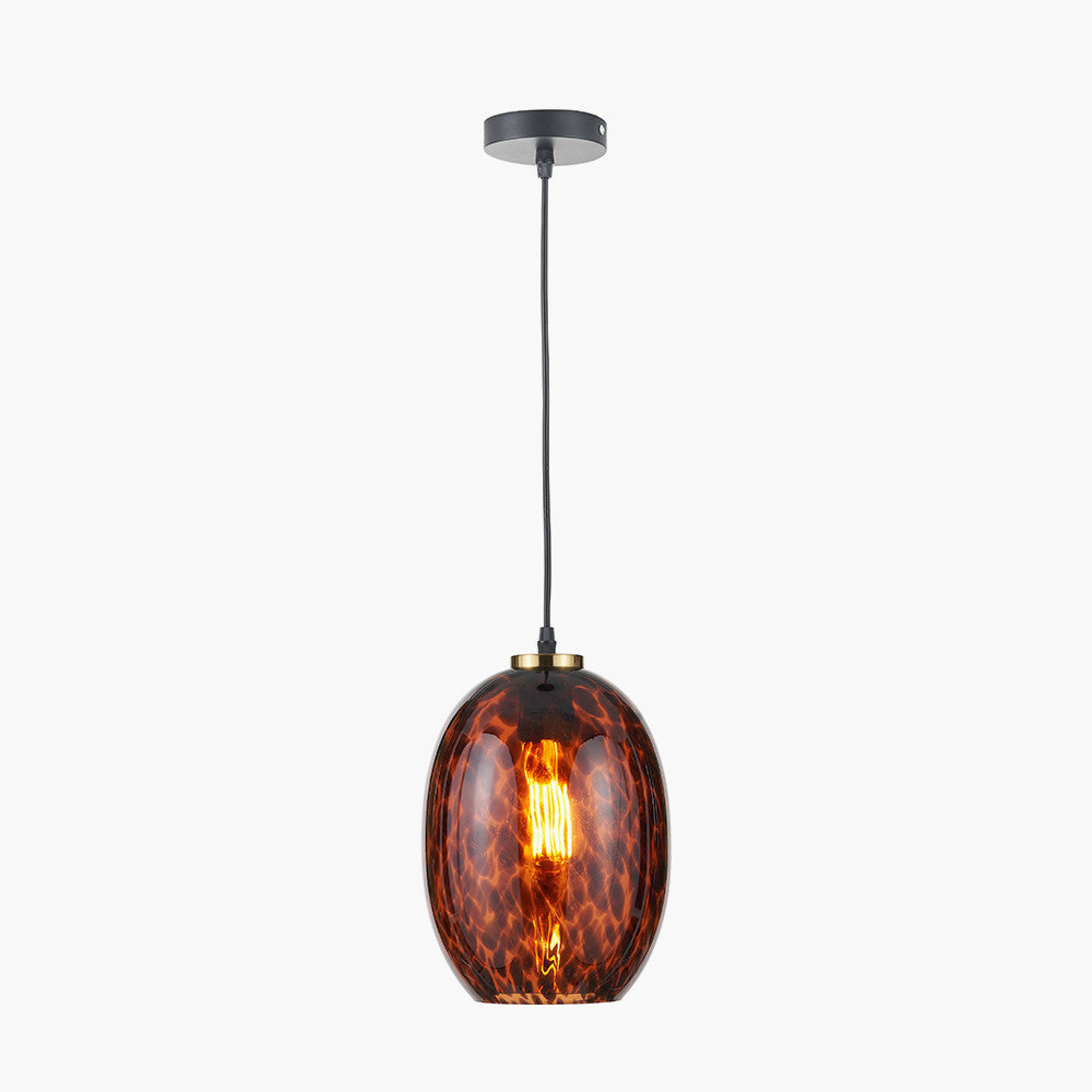 Lucien Tortoiseshell Egg Glass Pendant