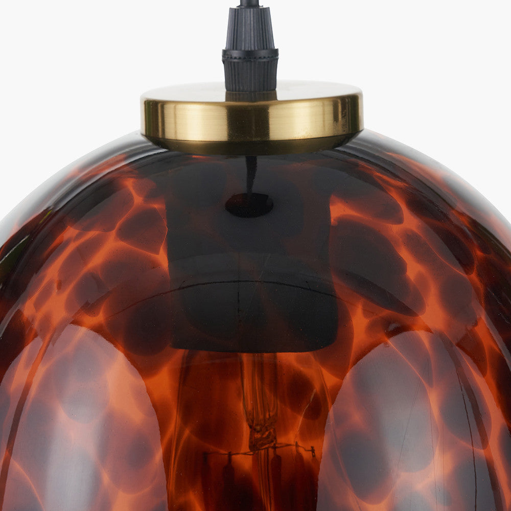 Lucien Tortoiseshell Egg Glass Pendant