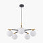 Wanda White Orb and Black Metal 5 Light Pendant