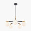 Wanda White Orb and Black Metal 5 Light Pendant
