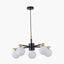 Wanda White Orb and Black Metal 5 Light Pendant