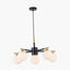 Wanda White Orb and Black Metal 5 Light Pendant
