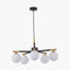 Wanda White Orb and Black Metal 5 Light Pendant