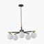 Wanda White Orb and Black Metal 5 Light Pendant