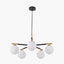 Wanda White Orb and Black Metal 5 Light Pendant