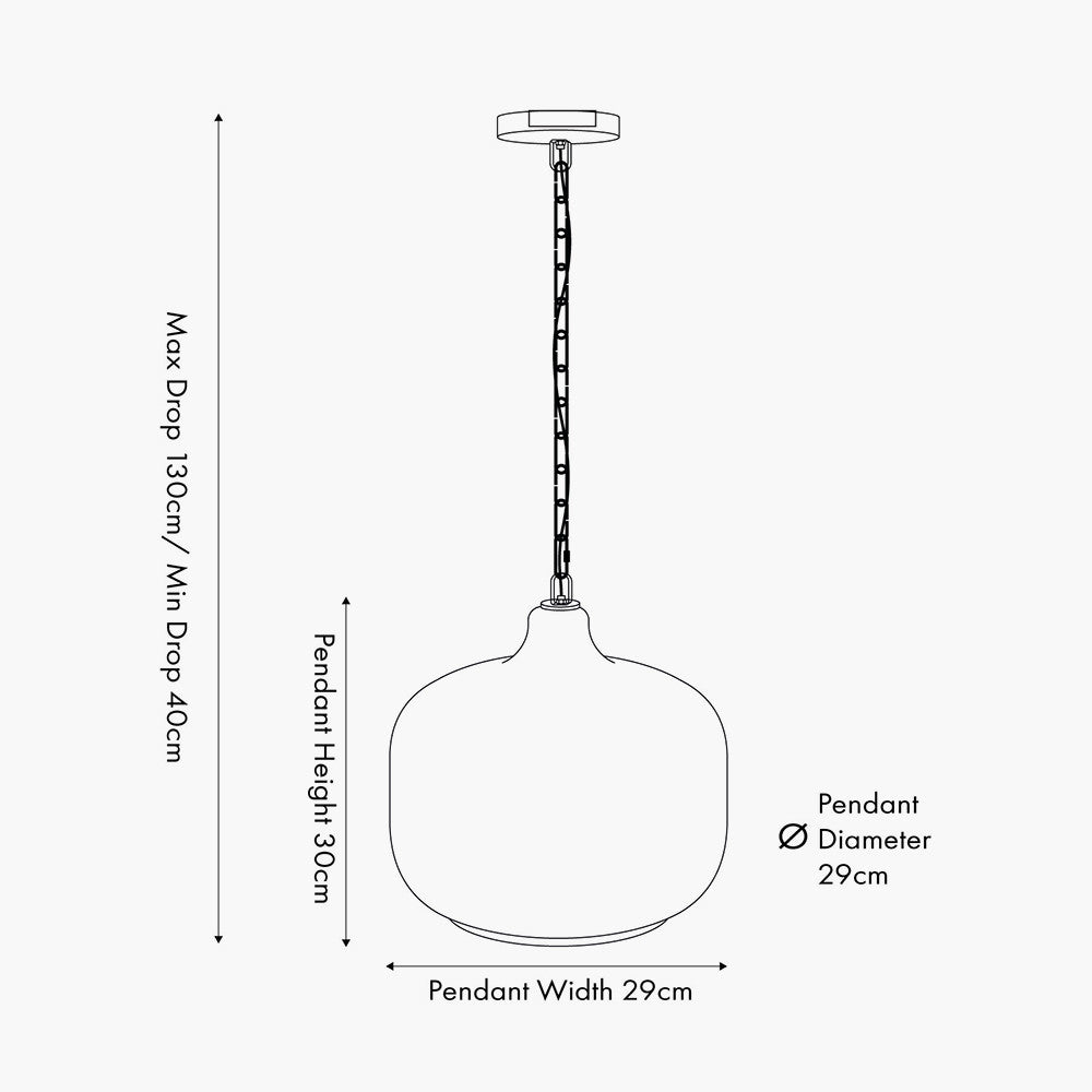 Corby Amber Glass Pendant