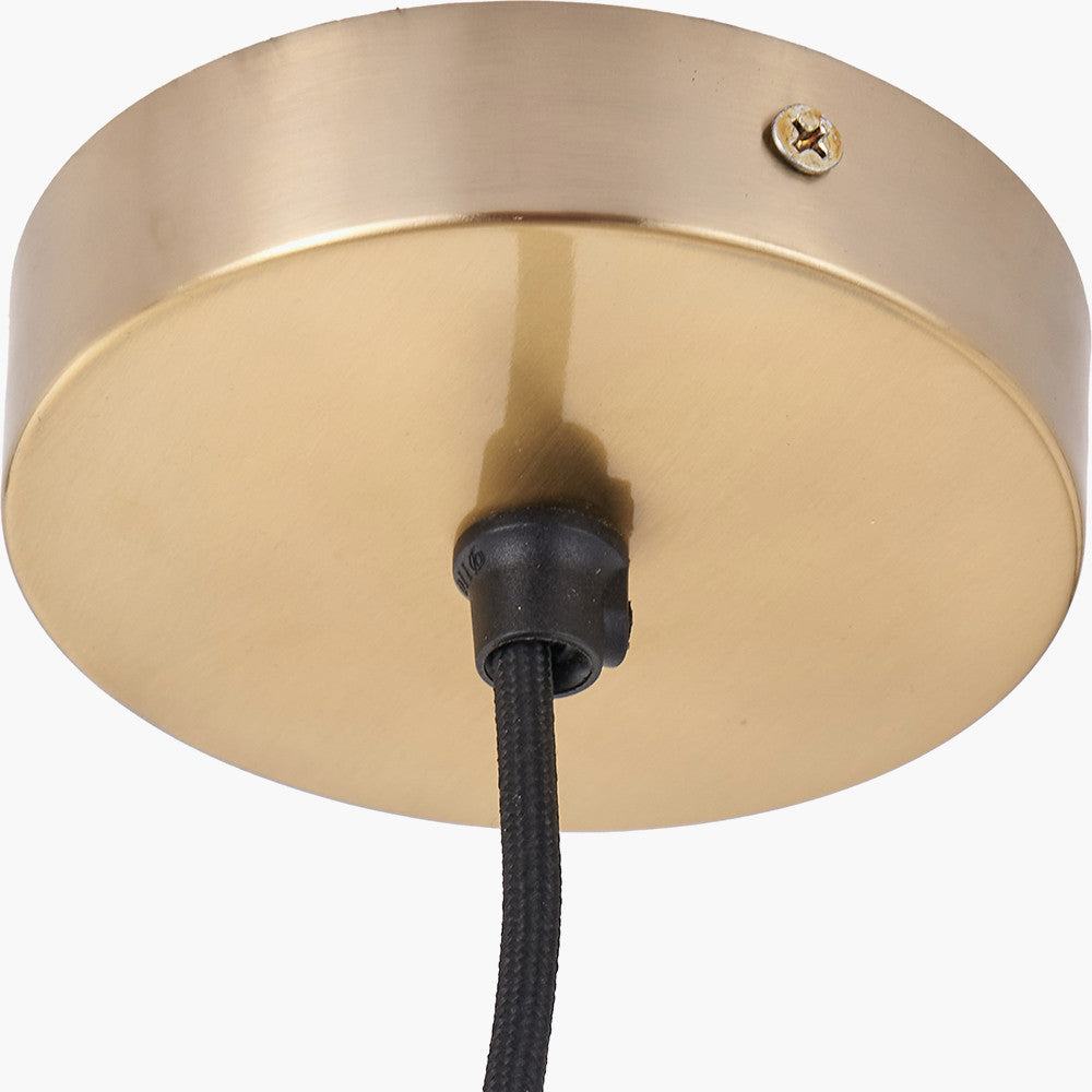 Camille Smoke Grey Circle Design Handcut Glass Pendant