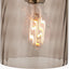Loxley Ripple Effect Light Brown Glass Pendant
