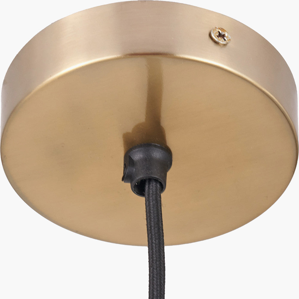 Loxley Ripple Effect Light Brown Glass Pendant