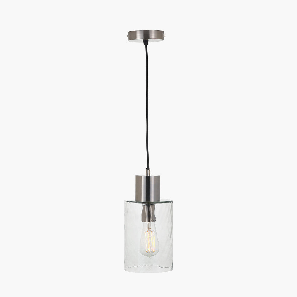 Loxley Ripple Effect Clear Glass Pendant