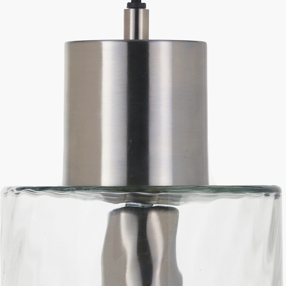 Loxley Ripple Effect Clear Glass Pendant