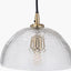 Giselle Diamond Design Clear Handcut Glass Dome Pendant