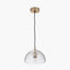 Giselle Diamond Design Clear Handcut Glass Dome Pendant