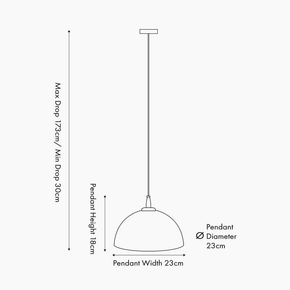 Giselle Diamond Design Clear Handcut Glass Dome Pendant