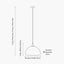 Giselle Diamond Design Clear Handcut Glass Dome Pendant