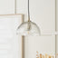Giselle Diamond Design Clear Handcut Glass Dome Pendant