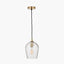 Giselle Diamond Design Clear Handcut Glass Pendant