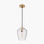 Giselle Diamond Design Clear Handcut Glass Pendant