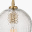 Giselle Diamond Design Clear Handcut Glass Pendant