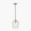 Giselle Diamond Design Clear Handcut Glass Pendant
