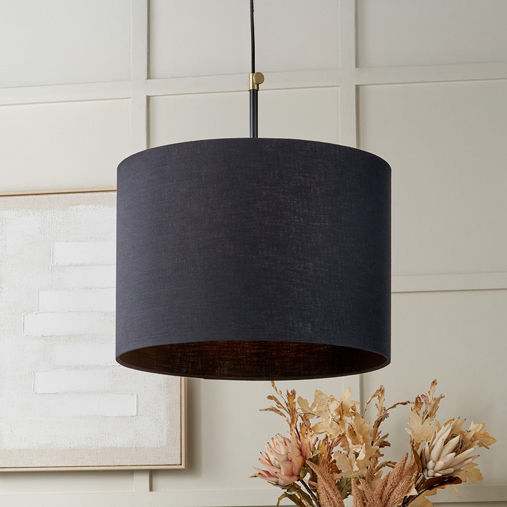 Bryce Black and Gold Metal Ceiling Pendant