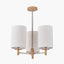 Bonham Natural Wood Veneer and Silver Metal 3 Light Pendant