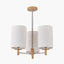 Bonham Natural Wood Veneer and Silver Metal 3 Light Pendant