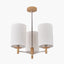 Bonham Natural Wood Veneer and Silver Metal 3 Light Pendant