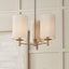 Bonham Natural Wood Veneer and Silver Metal 3 Light Pendant