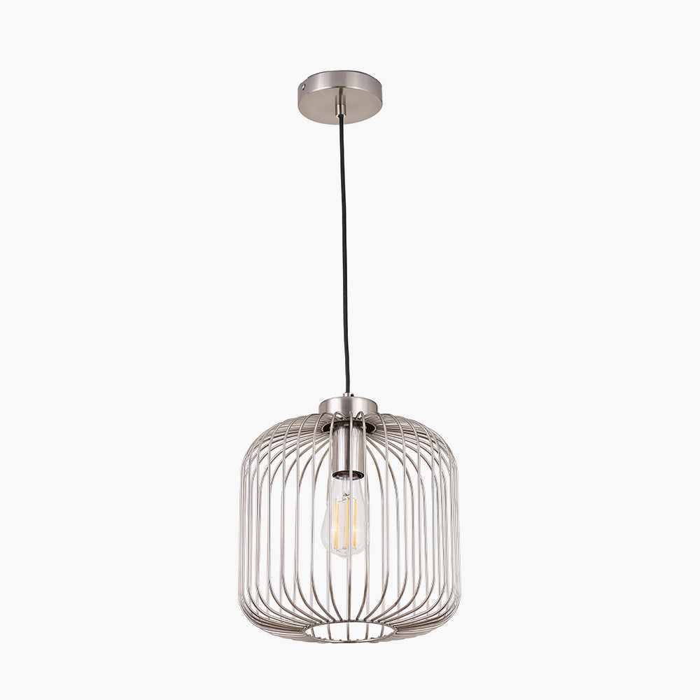 Dania Silver Metal Wire Pendant