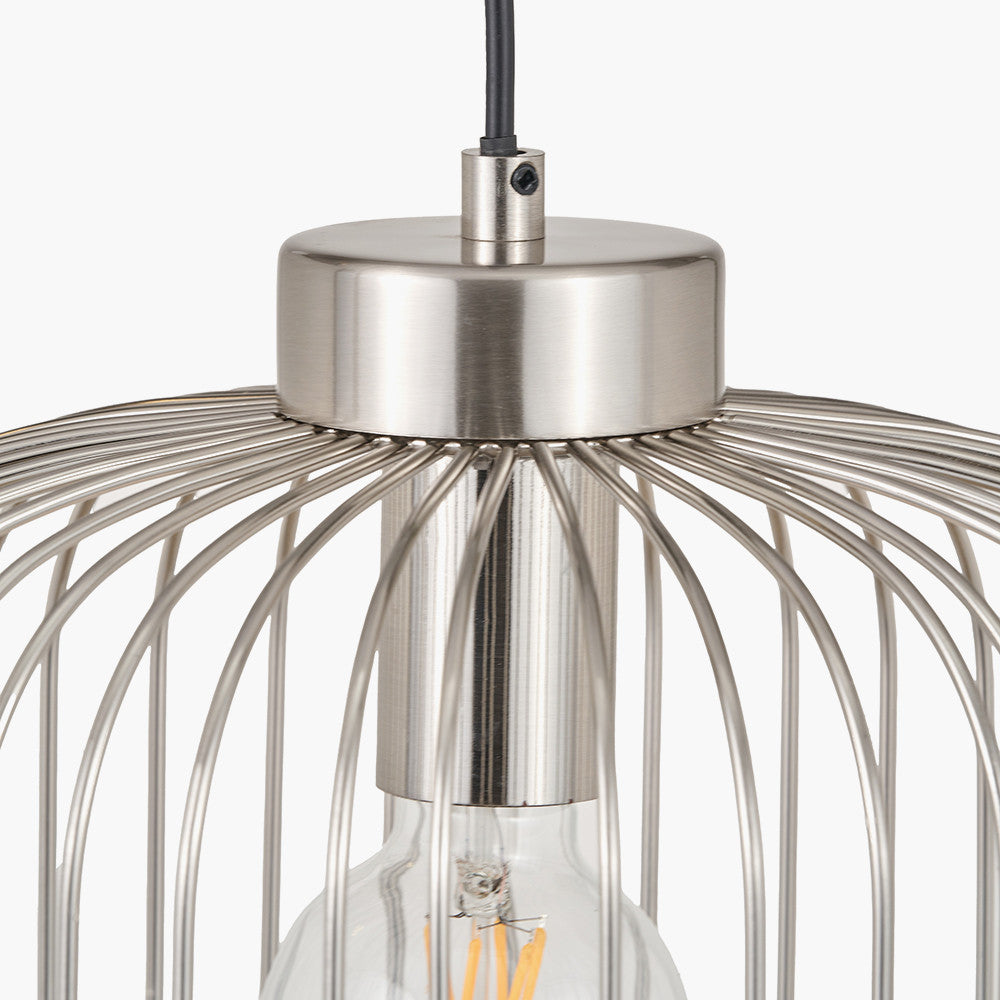 Dania Silver Metal Wire Pendant