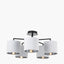 Elin Matt Black and Ivory 5 Light Pendant