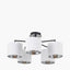 Elin Matt Black and Ivory 5 Light Pendant