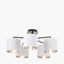Elin Matt Black and Ivory 5 Light Pendant