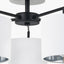 Elin Matt Black and Ivory 5 Light Pendant