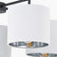 Elin Matt Black and Ivory 5 Light Pendant